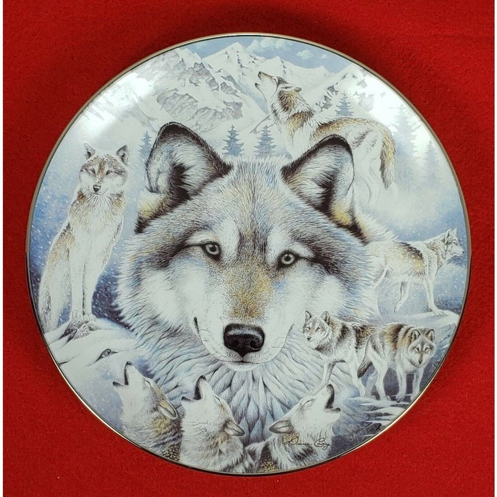 Visions of the Pack Collectors Plate "Window to the Soul" by Bradford MIB+COA
